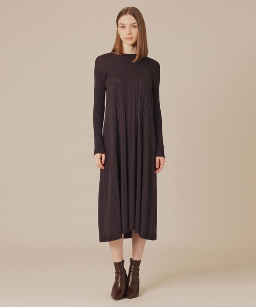 MACKINTOSH LONDON（マッキントッシュ ロンドン）の「グラデーションリブホールガーメントワンピース（ワンピース・レディース・ブラウン/ネイビー/グレー系その他・38）」の9枚目の写真