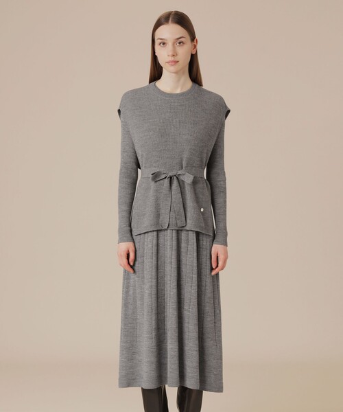 MACKINTOSH LONDON（マッキントッシュ ロンドン）の「グラデーションリブホールガーメントワンピース（ワンピース・レディース・ブラウン/ネイビー/グレー系その他・38）」の10枚目の写真