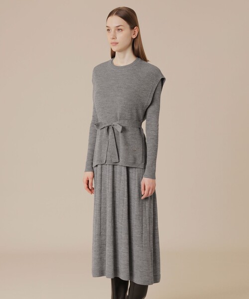 MACKINTOSH LONDON（マッキントッシュ ロンドン）の「グラデーションリブホールガーメントワンピース（ワンピース・レディース・ブラウン/ネイビー/グレー系その他・38）」の11枚目の写真