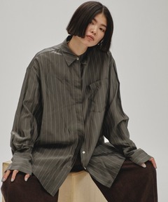 新品未使用☆TODAYFUL/トゥデイフル　ストライプシルキーシャツ　アイボリー TODAYFUL/トゥデイフル】Stripe Silky Shirts/ストライプシルキー