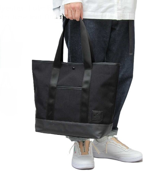 REGiSTA(レジスタ)の「REGiSTA POLYESTER TOTE BAG(トートバッグ・メンズ・ブラック・FREE)」の2枚目の写真