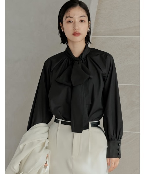 セール】ブロードボウタイブラウス（シャツ/ブラウス）｜Re:EDIT