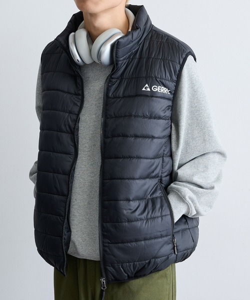 GERRY（ジェリー）の「【GERRY】290T Eシレー中綿細キルトベスト GRY-54411（ダウンベスト・メンズ・グレー/ブラック/ブルー/チャコールグレー・L/M/LL）」の2枚目の写真