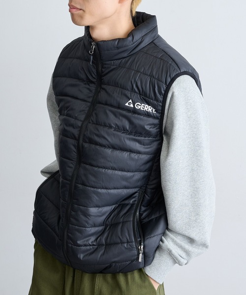 GERRY（ジェリー）の「【GERRY】290T Eシレー中綿細キルトベスト GRY-54411（ダウンベスト・メンズ・グレー/ブラック/ブルー/チャコールグレー・L/M/LL）」の11枚目の写真