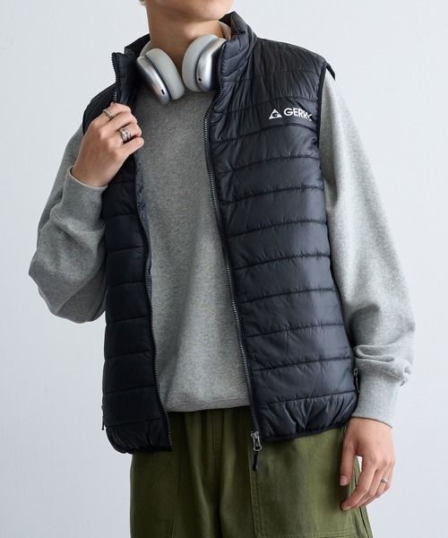 GERRY（ジェリー）の「【GERRY】290T Eシレー中綿細キルトベスト GRY-54411（ダウンベスト・メンズ・グレー/ブラック/ブルー/チャコールグレー・L/M/LL）」の9枚目の写真