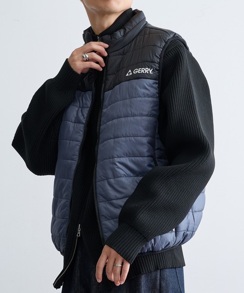GERRY（ジェリー）の「【GERRY】290T Eシレー中綿細キルトベスト GRY-54411（ダウンベスト・メンズ・グレー/ブラック/ブルー/チャコールグレー・L/M/LL）」の17枚目の写真