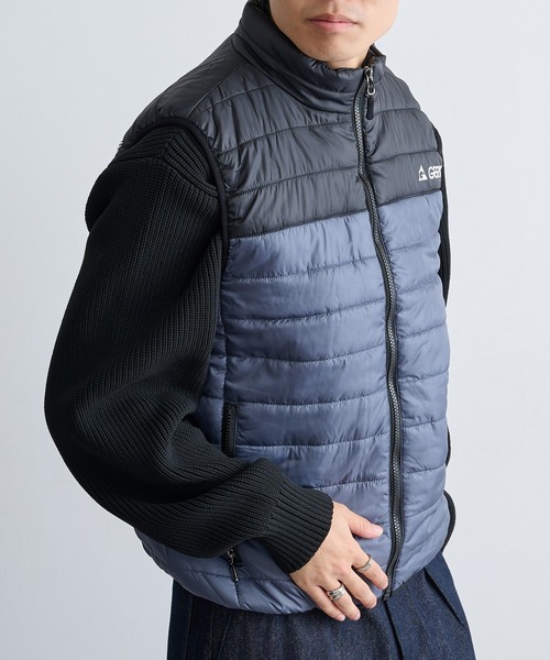 GERRY（ジェリー）の「【GERRY】290T Eシレー中綿細キルトベスト GRY-54411（ダウンベスト・メンズ・グレー/ブラック/ブルー/チャコールグレー・L/M/LL）」の15枚目の写真