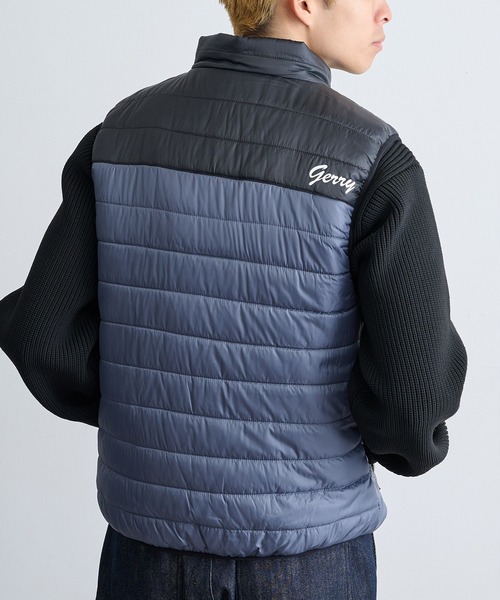 GERRY（ジェリー）の「【GERRY】290T Eシレー中綿細キルトベスト GRY-54411（ダウンベスト・メンズ・グレー/ブラック/ブルー/チャコールグレー・L/M/LL）」の19枚目の写真