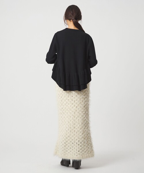 EMMEL REFINES＞EM スソダブルフリル ニットプルオーバー（ニット