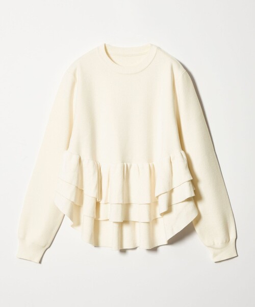 EMMEL REFINES＞EM スソダブルフリル ニットプルオーバー（ニット