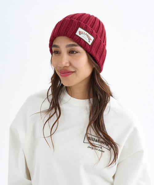 BILLABONG（ビラボン）の「BILLABONG レディース LOW GG BEANIE ビーニー 【2025年秋冬モデル】 @autumn /ビラボンロゴタグワンポイントローゲージニット帽・ビーニー（ニットキャップ/ビーニー・レディース・グレー/バーガンディー/ネイビー/オフホワイト/ブラック・FREE）」の5枚目の写真