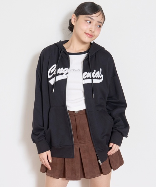 LOVETOXIC(ラブトキシック)の「アップリルーズZIPパーカ(パーカー・キッズ・ブラック/ネイビー/ホワイト系その他・L:160cm/M:150cm/S:140cm/130cm)」の6枚目の写真