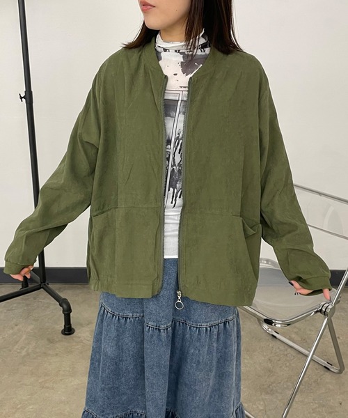 CRB（シーアールビー）の「ピーチブルゾン（ブルゾン・レディース・パープル/カーキ/ブラック・F）」の5枚目の写真