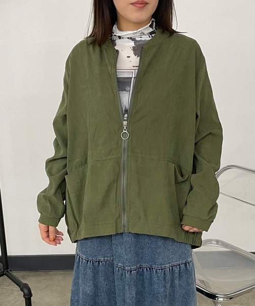 CRB（シーアールビー）の「ピーチブルゾン（ブルゾン・レディース・パープル/カーキ/ブラック・F）」の11枚目の写真