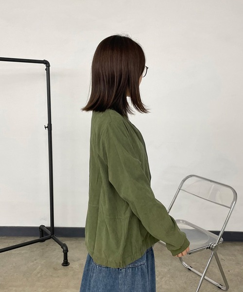 CRB（シーアールビー）の「ピーチブルゾン（ブルゾン・レディース・パープル/カーキ/ブラック・F）」の7枚目の写真