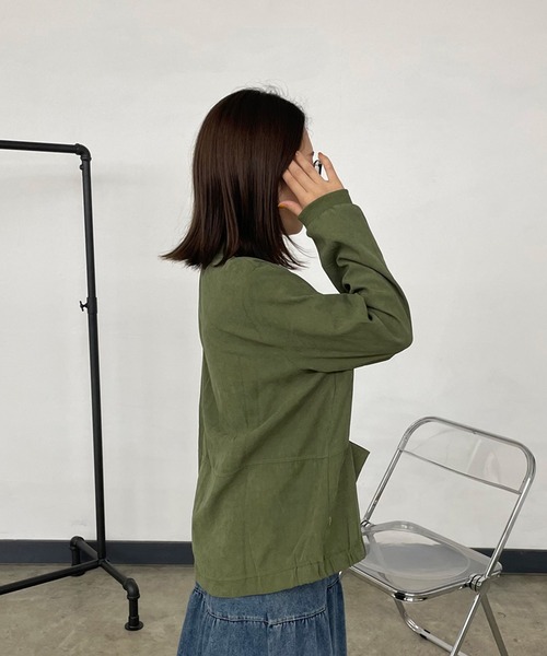 CRB（シーアールビー）の「ピーチブルゾン（ブルゾン・レディース・パープル/カーキ/ブラック・F）」の20枚目の写真