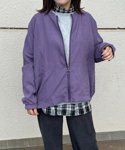 CRB（シーアールビー）の「ピーチブルゾン（ブルゾン・レディース・パープル/カーキ/ブラック・F）」の21枚目の写真