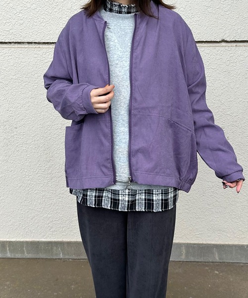 CRB（シーアールビー）の「ピーチブルゾン（ブルゾン・レディース・パープル/カーキ/ブラック・F）」の14枚目の写真