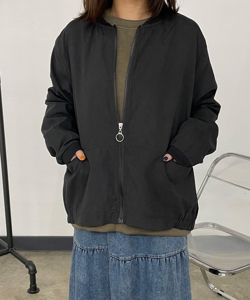 CRB（シーアールビー）の「ピーチブルゾン（ブルゾン・レディース・パープル/カーキ/ブラック・F）」の16枚目の写真