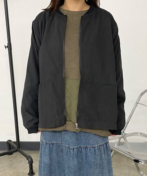 CRB（シーアールビー）の「ピーチブルゾン（ブルゾン・レディース・パープル/カーキ/ブラック・F）」の17枚目の写真