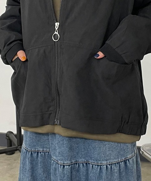 CRB（シーアールビー）の「ピーチブルゾン（ブルゾン・レディース・パープル/カーキ/ブラック・F）」の18枚目の写真