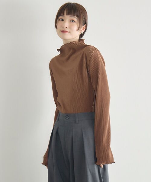 RETRO GIRL（レトロガール）の「【WEB限定】シャイニープリーツPO（シャツ/ブラウス・レディース・ブラウン/ライトグレー/ブラック/ナチュラル・FREE）」の22枚目の写真
