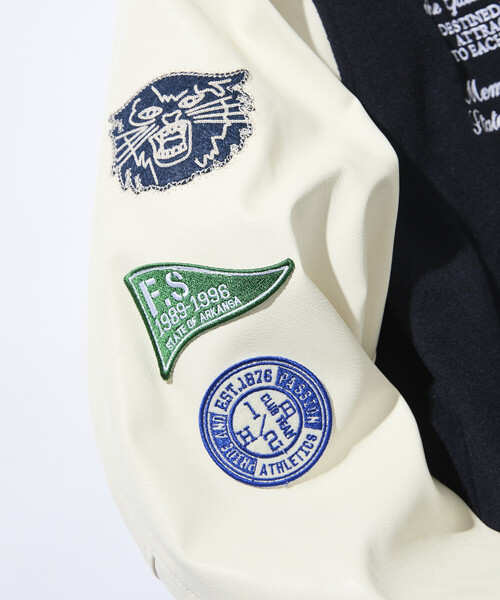 FREAK'S STORE(フリークスストア)の「限定展開 マルチ 刺繍ワッペン スタジャン(ブルゾン・メンズ・ネイビー/ブラウン/ブラック・SMALL/MEDIUM/LARGE)」の16枚目の写真