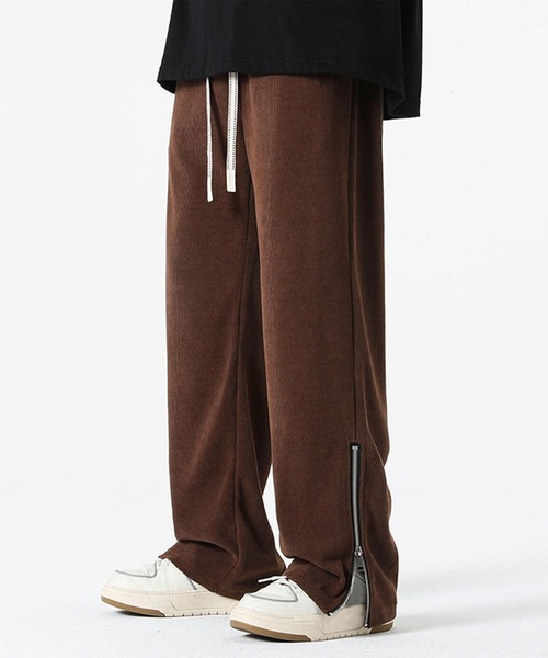 aimoha（アイモハ）の「裾ファスナー付き コーデュロイライクパンツ/Corduroy-style pants with zippered cuffs（その他パンツ・メンズ・ブラック/ブラウン・X-LARGE/MEDIUM/LARGE）」の2枚目の写真
