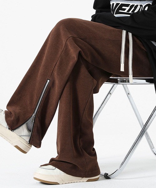 aimoha（アイモハ）の「裾ファスナー付き コーデュロイライクパンツ/Corduroy-style pants with zippered cuffs（その他パンツ・メンズ・ブラック/ブラウン・X-LARGE/MEDIUM/LARGE）」の13枚目の写真