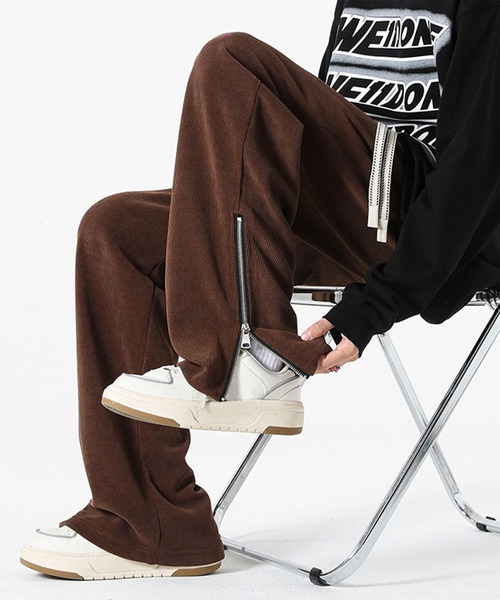 aimoha（アイモハ）の「裾ファスナー付き コーデュロイライクパンツ/Corduroy-style pants with zippered cuffs（その他パンツ・メンズ・ブラック/ブラウン・X-LARGE/MEDIUM/LARGE）」の14枚目の写真