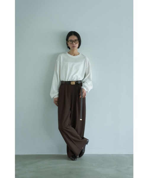 marjour（マージュール）の「NUANCE BROWN WIDE TUCKPANTS（その他パンツ・レディース・ブラウン・M）」の15枚目の写真