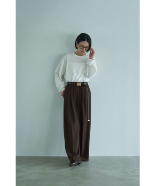 marjour（マージュール）の「NUANCE BROWN WIDE TUCKPANTS（その他パンツ・レディース・ブラウン・M）」の16枚目の写真