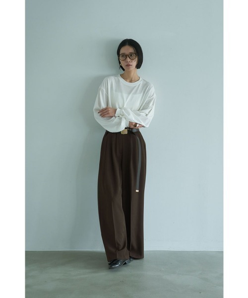 marjour（マージュール）の「NUANCE BROWN WIDE TUCKPANTS（その他パンツ・レディース・ブラウン・M）」の17枚目の写真