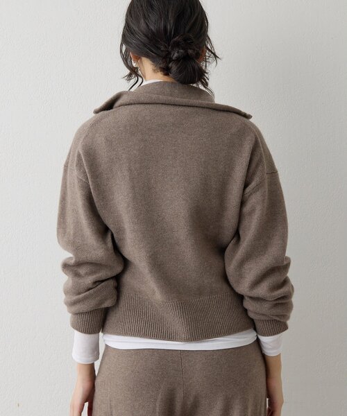 Whim Gazette（ウィムガゼット）の「W/Ca ZIPニットプルオーバー（ニット/セーター・レディース・グレイッシュベージュ/モカ/オレンジ・FREE）」の8枚目の写真