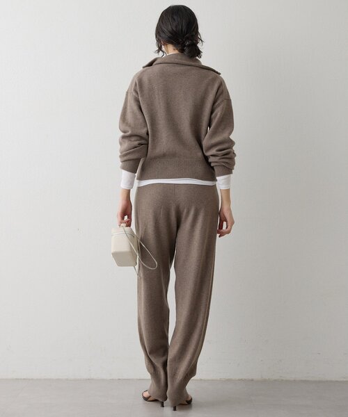 Whim Gazette（ウィムガゼット）の「W/Ca ZIPニットプルオーバー（ニット/セーター・レディース・グレイッシュベージュ/モカ/オレンジ・FREE）」の9枚目の写真