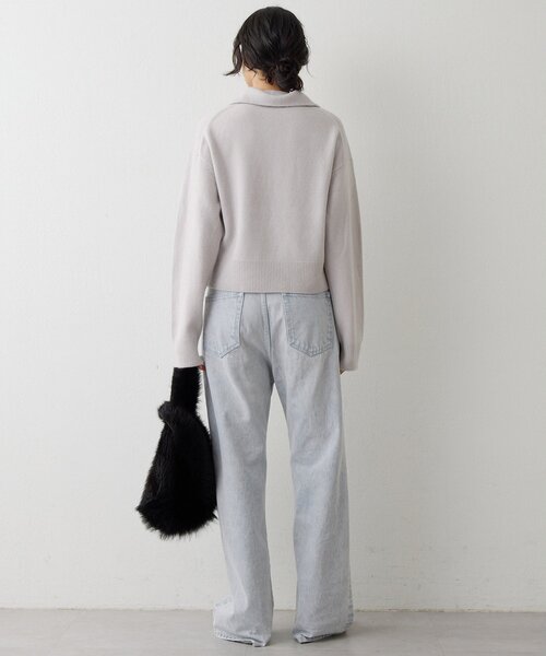 Whim Gazette（ウィムガゼット）の「W/Ca ZIPニットプルオーバー（ニット/セーター・レディース・グレイッシュベージュ/モカ/オレンジ・FREE）」の17枚目の写真