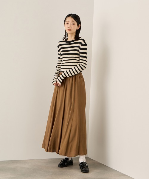 ketty（ケティ）の「フローイングウールサーキュラースカート（スカート・レディース・ブラウン/ブラック/イエロー・M）」の18枚目の写真