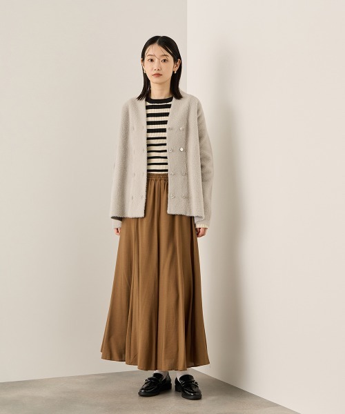 ketty（ケティ）の「フローイングウールサーキュラースカート（スカート・レディース・ブラウン/ブラック/イエロー・M）」の19枚目の写真