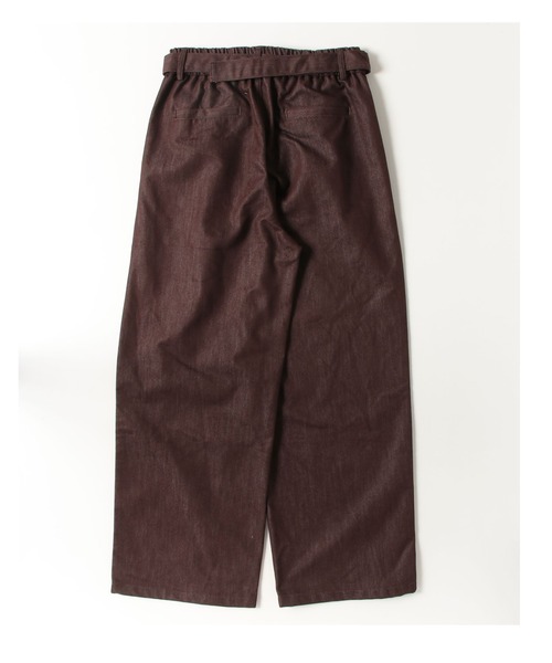 BLANK HOTEL(ブランクホテル)の「Belted Pleat Wide Denim Pants / ベルテッドタックワイドデニムパンツ(デニムパンツ・メンズ・ブラウン/ブラック・L/M/S)」の20枚目の写真