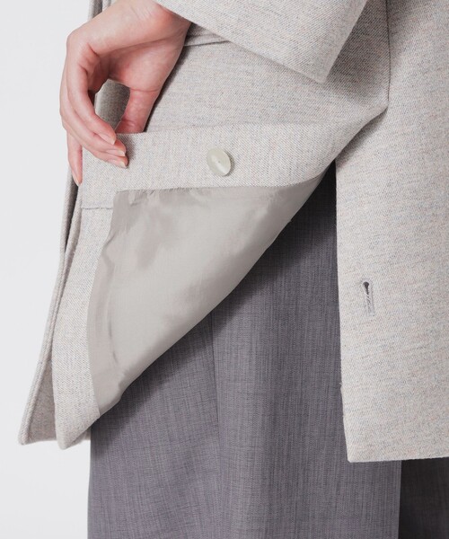 LOVELESS（ラブレス）の「ボンディングミドルコート（チェスターコート・レディース・ライトグレー/グレー系その他・34/36）」の17枚目の写真