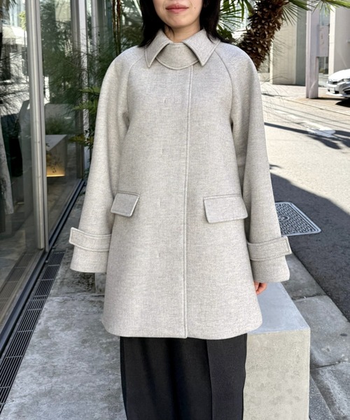 LOVELESS（ラブレス）の「ボンディングミドルコート（チェスターコート・レディース・ライトグレー/グレー系その他・34/36）」の5枚目の写真