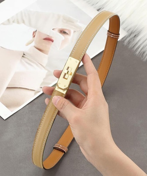 セール】スクエア ひねり金具 スライド レザータッチ ベルト（ベルト