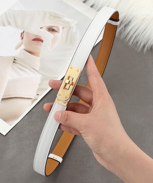 セール】スクエア ひねり金具 スライド レザータッチ ベルト（ベルト