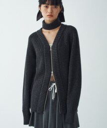 CODE A（コードエー）の「dual form zip knit（カーディガン/ボレロ）」