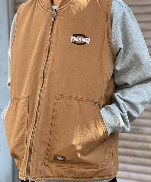 Dickies（ディッキーズ）の「【Dickies SKATEBOARDING】THRASHER DICKIES VEST（ベスト・メンズ・ブラウン・MEDIUM/LARGE/X-LARGE）」の7枚目の写真