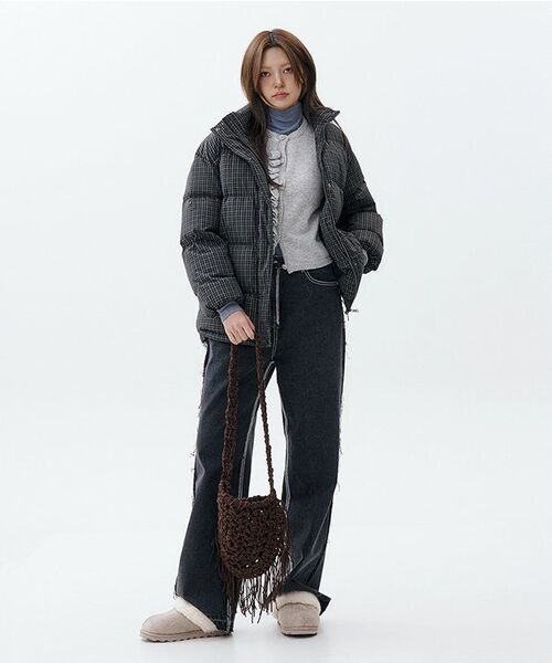 RONRON（ロンロン）の「HEART POINT RUFFLE KNIT CARDIGAN GREY（カーディガン/ボレロ・レディース・その他・FREE）」の7枚目の写真