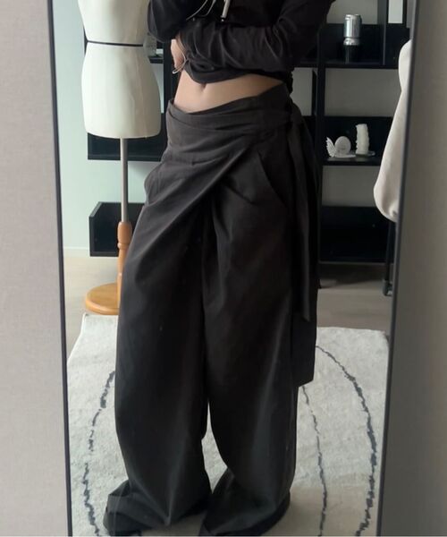 FLAREUP（フレアアップ）の「Layered Wrap Trousers (FL-255_Charcoal)（その他パンツ・レディース・チャコール・OS）」の10枚目の写真