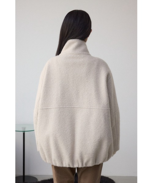 AZUL by moussy（アズールバイマウジー）の「ブークレスタンドコート（ブルゾン・レディース・アイボリー/杢グレー/ライトブルー・MEDIUM/SMALL）」の9枚目の写真