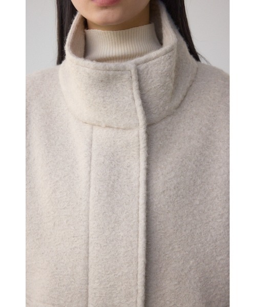 AZUL by moussy（アズールバイマウジー）の「ブークレスタンドコート（ブルゾン・レディース・アイボリー/杢グレー/ライトブルー・MEDIUM/SMALL）」の10枚目の写真