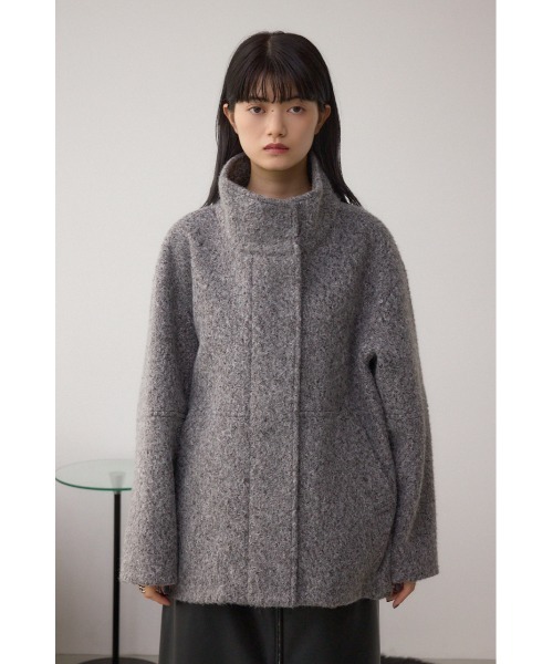 AZUL by moussy（アズールバイマウジー）の「ブークレスタンドコート（ブルゾン・レディース・アイボリー/杢グレー/ライトブルー・MEDIUM/SMALL）」の19枚目の写真